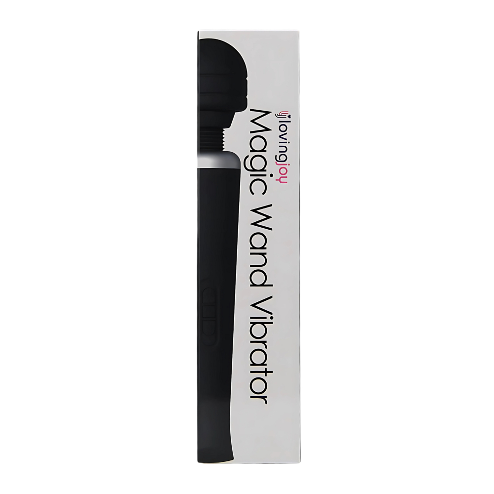n12458-loving-joy-rechargeable-magic-wand-vibrator-black-pkg